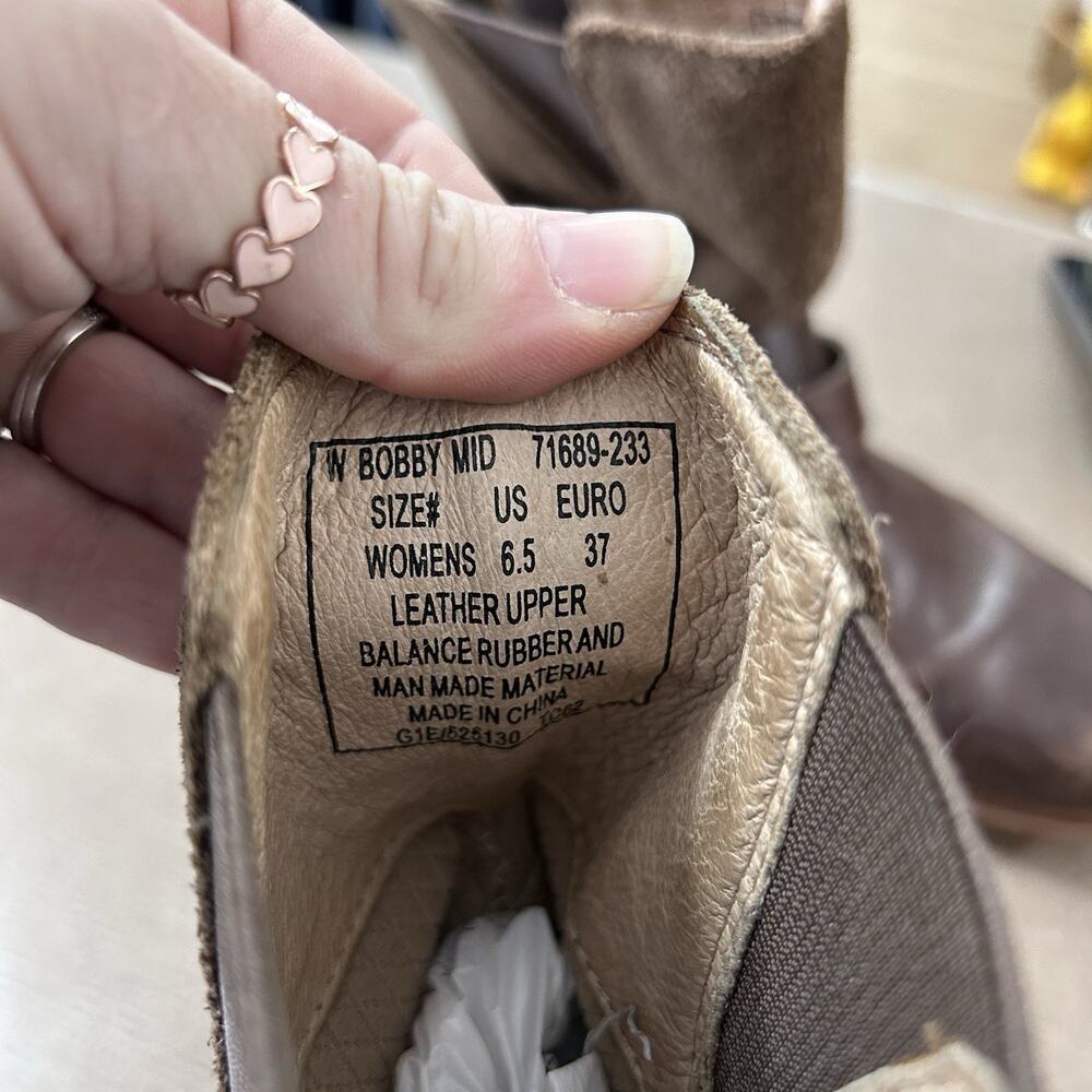 Bogs women's Bobby Mid Boot in brown waterproof leather and suede size 6.5 - Picture 5 of 8